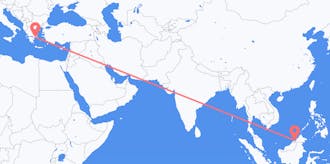 Lennot Bruneista Kreikkaan