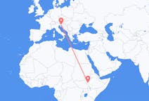 Flyreiser fra Gambela, Ethiop, til Ljubljana