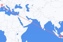 Flyreiser fra Yogyakarta, til Marseille