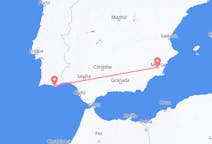 Flyrejser fra Murcia, Spanien til Faro Distrikt, Portugal