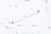 Flyg från Lublin, Polen till Katowice, Polen