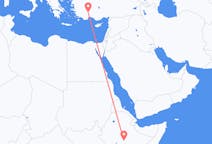 Flyreiser fra Goba, Etiopia til Isparta, Tyrkia
