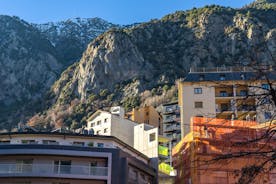 photo of ski resort on top of mountain. A place with a beautiful view in La Massana, Andorra.