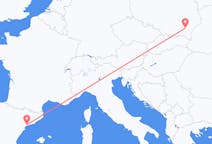Flyreiser fra Rzeszow, Polen til Reus, Spania