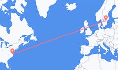 来自美国诺福克目的地 瑞典林雪平的航班