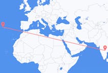 Flyreiser fra Hyderabad, til Terceira