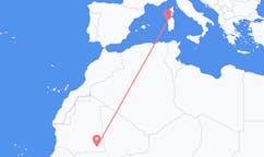 Voos de Nema, Mauritânia para Algueiro, Itália
