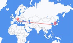 Flyreiser fra Matsuyama, Japan til Ancona, Italia