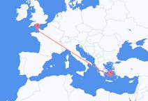 Lennot Saint Helieristä Santorinille