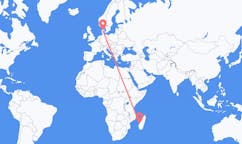 Flyrejser fra Morondava, Madagaskar til Karup, Danmark