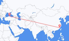 Lennot Fuzhousta, Kiina Sinopille, Turkki