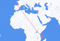 Flyrejser fra Moroni, Comorerne til Vitoria, Spanien