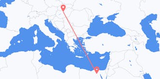 Flyg från Egypten till Ungern