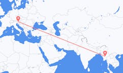 Flyg från Naypyidaw, Myanmar (Burma) till Klagenfurt, Österrike