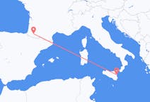 Flyreiser fra Pau, Frankrike til Catania, Italia