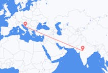 Vluchten van Indore naar Split