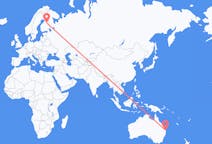 Flyreiser fra Brisbane, til Kajana