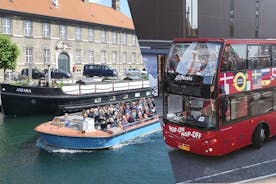 Copenhagen em ônibus vermelhos com várias paradas