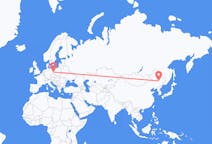 Flug frá Harbin, Kína til Zielona Góra, Póllandi