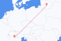Flyreiser fra Kaunas, til Milano