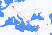 Flyreiser fra Damaskus, til Frankfurt