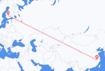 Flug frá Huangshan City, Kína til Tampere, Finnlandi