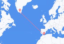 Lennot Narsarsuaqista, Grönlanti Melillalle, Espanja