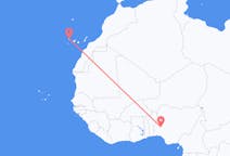 Flyreiser fra Ilorin, Nigeria til La Palma, Spania