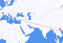 Flug frá Thanh Hoa héraði, Víetnam til Montpellier, Frakklandi