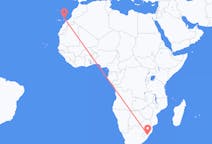 Flyreiser fra Pietermaritzburg, Sør-Afrika til Lanzarote, Spania