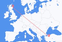Lennot Eskişehiristä, Turkki Aberdeeniin, Skotlanti