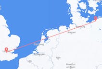 Flyreiser fra Rostock, Tyskland til London, England