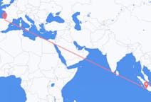 Flyreiser fra Bengkulu, Indonesia til Vitoria, Spania