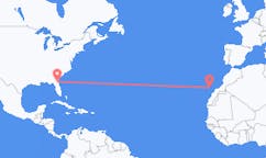Flyreiser fra Jacksonville, USA til Las Palmas de Gran Canaria, Spania