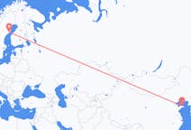Lennot Yantaiilta, Kiina Uumajaan, Ruotsi