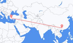 Lennot Liuzhousta, Kiina Denizliin, Turkki