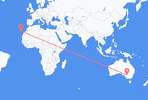 Vluchten van Mildura, Australië naar La Palma (ort i Mexiko, Guanajuato, Salamanca), Spanje