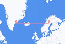 Voos de Kulusuk, Groenlândia para Arvidsjaur, Suécia