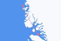 Lennot Upernavikista, Grönlanti Qaarsutiin, Grönlanti