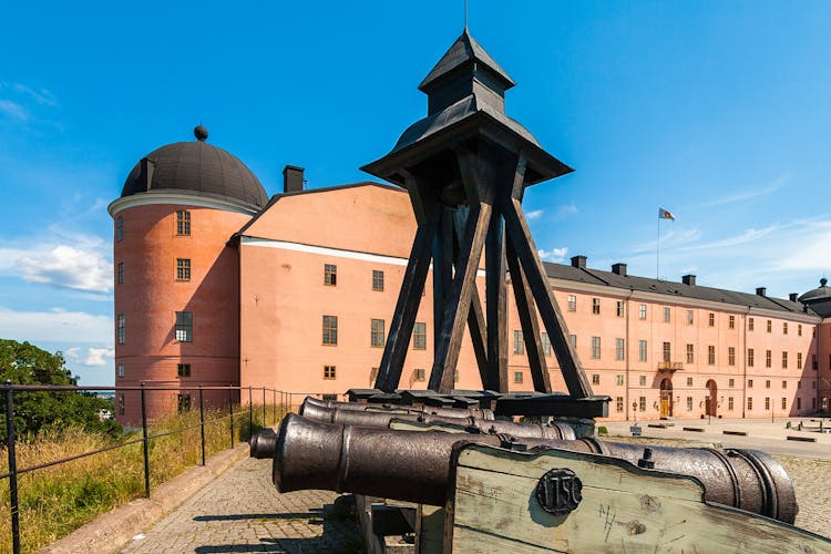 Photo of one of the bastions of Uppsala Castle with the bell Gunillaklockan, which from the Middle Ages notifies about the change of day and night, Sweden.