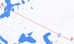 出发地 哈萨克斯坦奇姆肯特目的地 瑞典厄勒布鲁的航班