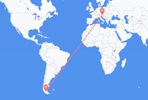 Lennot Punta Arenasista, Chile Klagenfurtiin, Itävalta