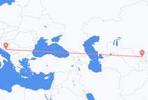 タシケントからモスタル行きのフライト