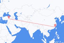 Lennot Fuzhousta, Kiina Malatyaan, Turkki