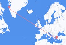 Flyrejser fra Leros, Grækenland til Sisimiut, Grønland