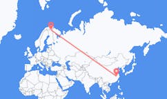 Flug frá Huangshan City, Kína til Ivalo, Finnlandi