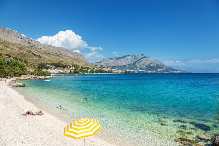Photo of beautiful scenic beach close to Omis in Croatia.