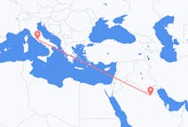 Flyrejser fra Qaisumah til Rom