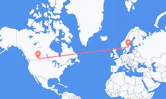 Flyreiser fra Medicine Hat, Canada til Oerebro, Sverige