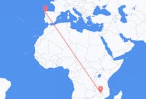 Flyreiser fra Lilongwe, til Santiago de Compostela